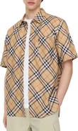 Burberry Relaxed Fit Check Linen Shirt
