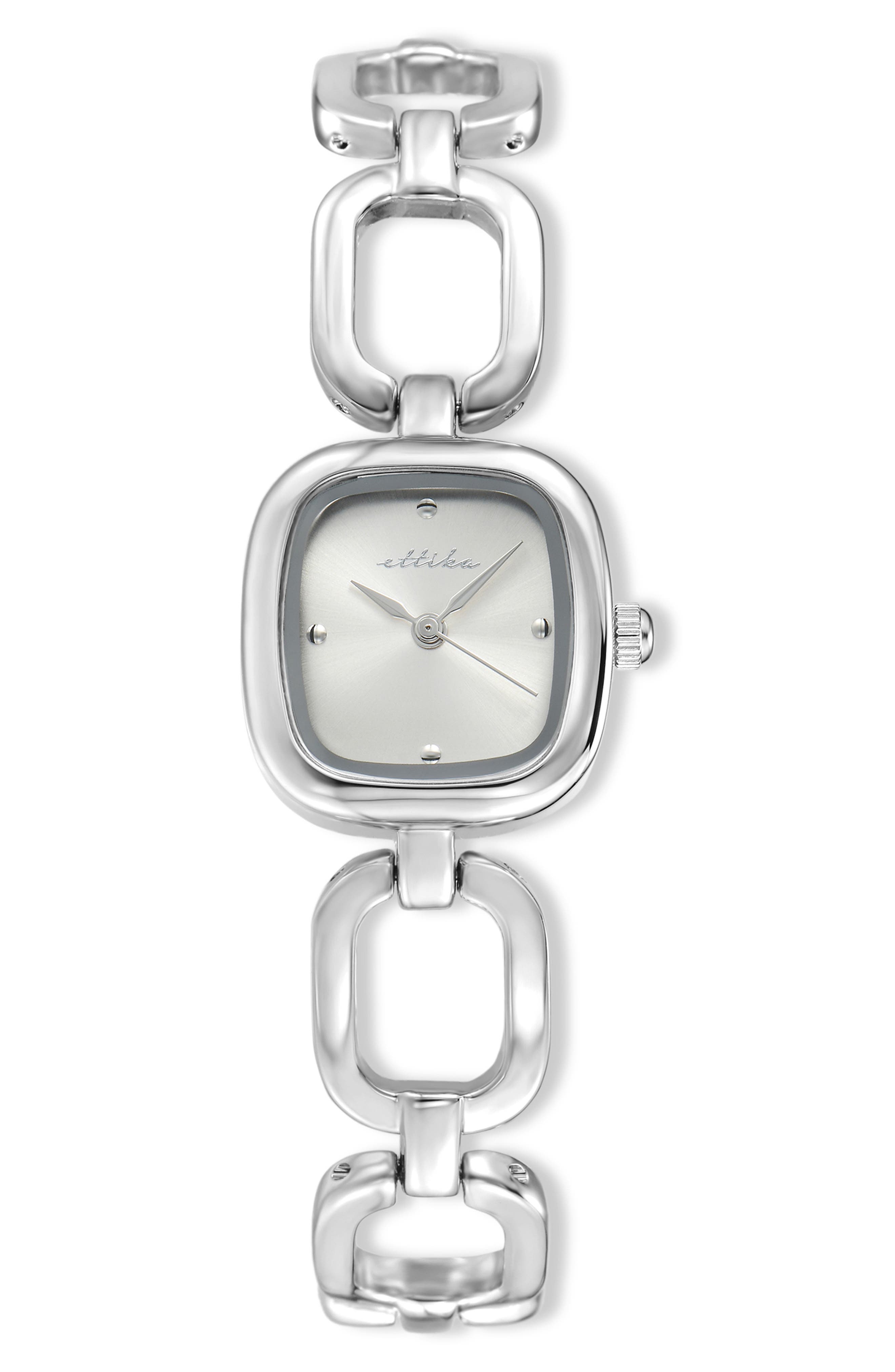 Ettika Square Link Bracelet Watch, 22mm x 23mm