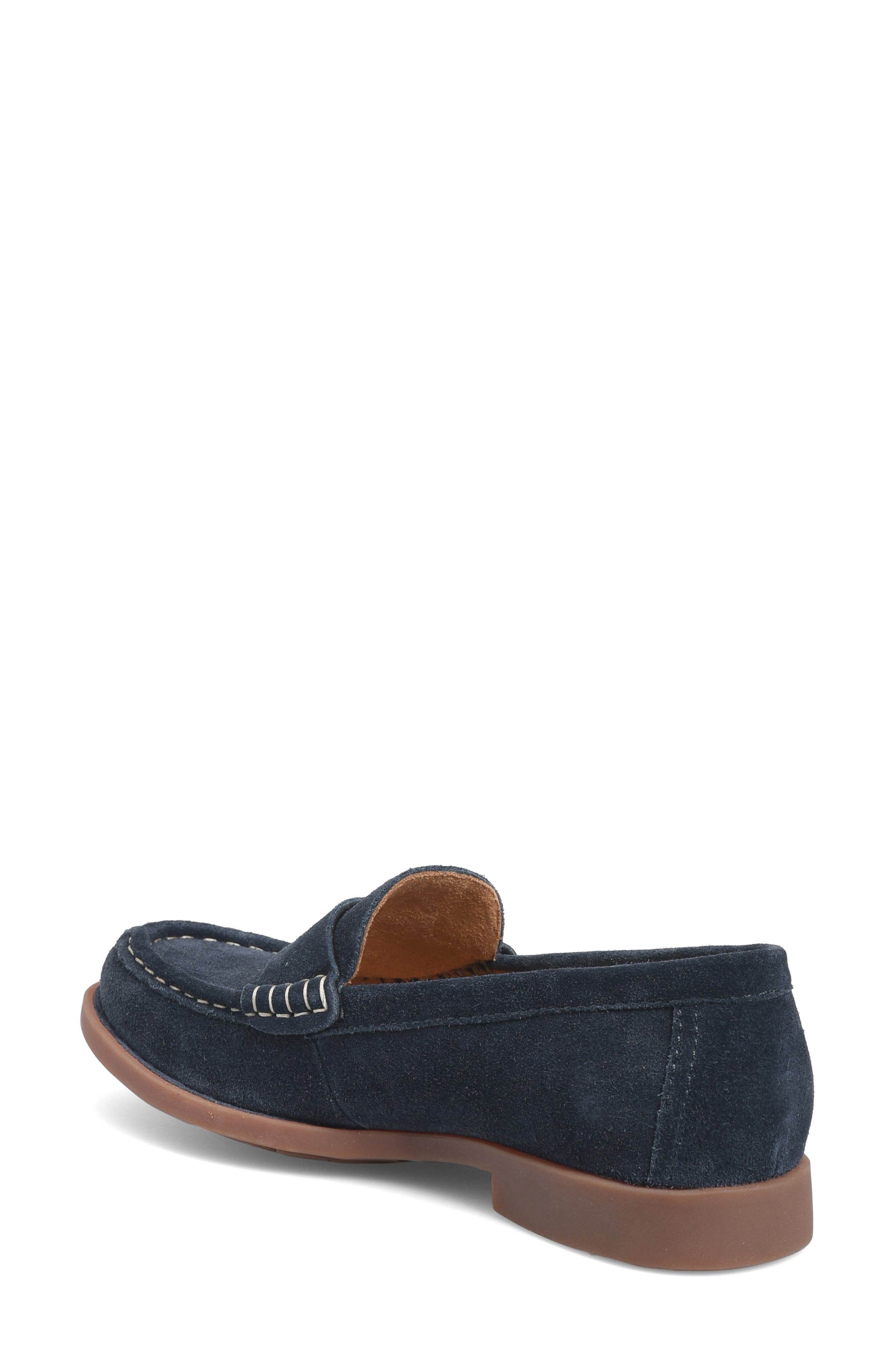 Marlina Loafer, Alternate, color, NAVY SUEDE