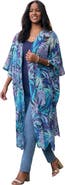 Roaman's Plus Size Flowy Chiffon Duster