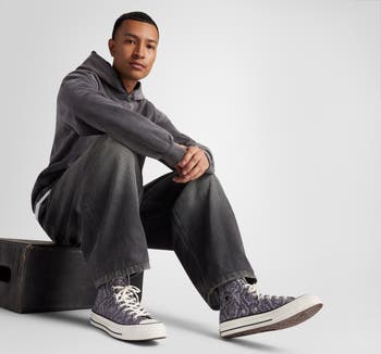 Chuck 70 Faux Snakeskin Suede High Top Sneaker