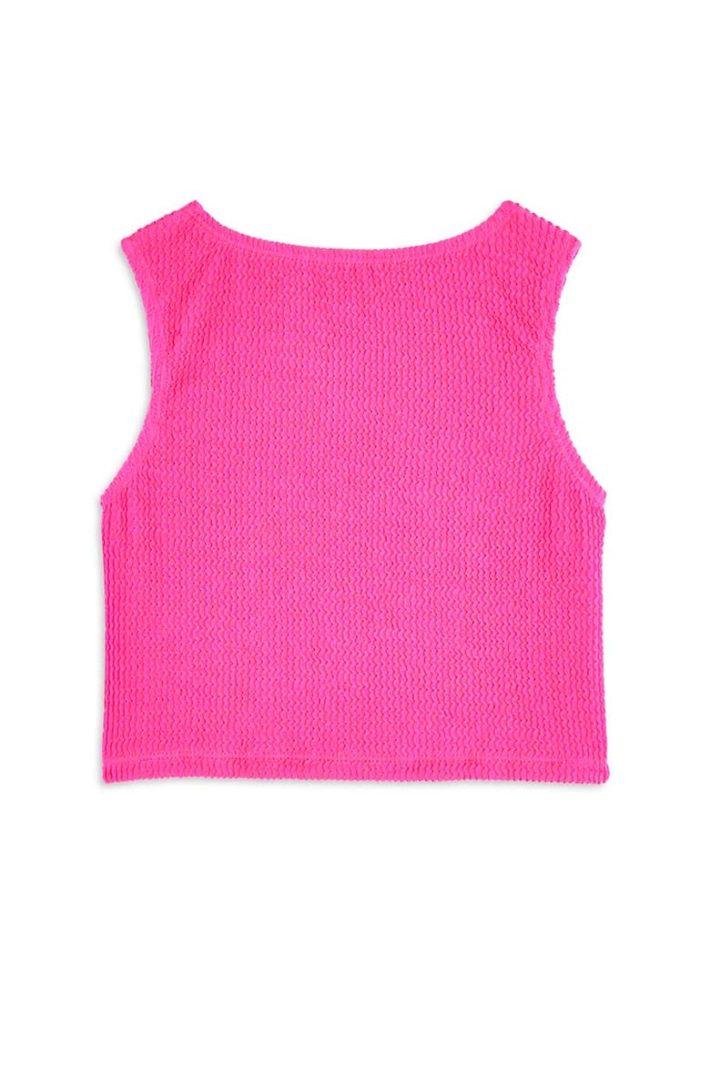 Crinkle Cropped Tank Top, Alternate, color, Fuchsia