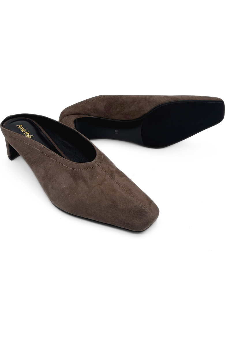 Amie Rafa Junie Heeled Suede Mule, Alternate, color, Taupe