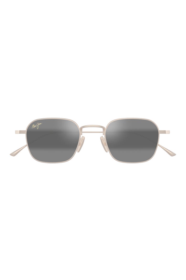 Mekala 48mm Polarized Square Sunglasses, Main, color, MATTE LIGHT GOLD/ NEUTRAL GREY