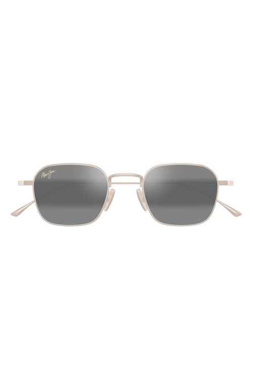 Maui Jim Mekala 48mm Polarized Square Sunglasses In Gray