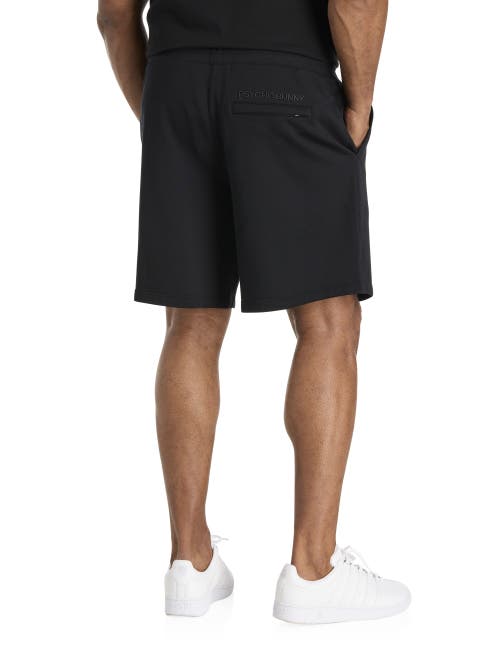 Psycho Bunny Big & Tall Baxter Embroidered French Terry Shorts In Black