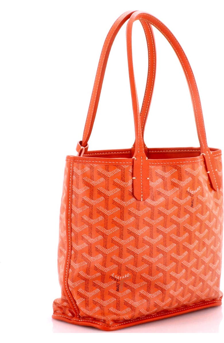 Pre-Owned Goyard Anjou Reversible Tote Coated Canvas Mini, Alternate, color, Orange