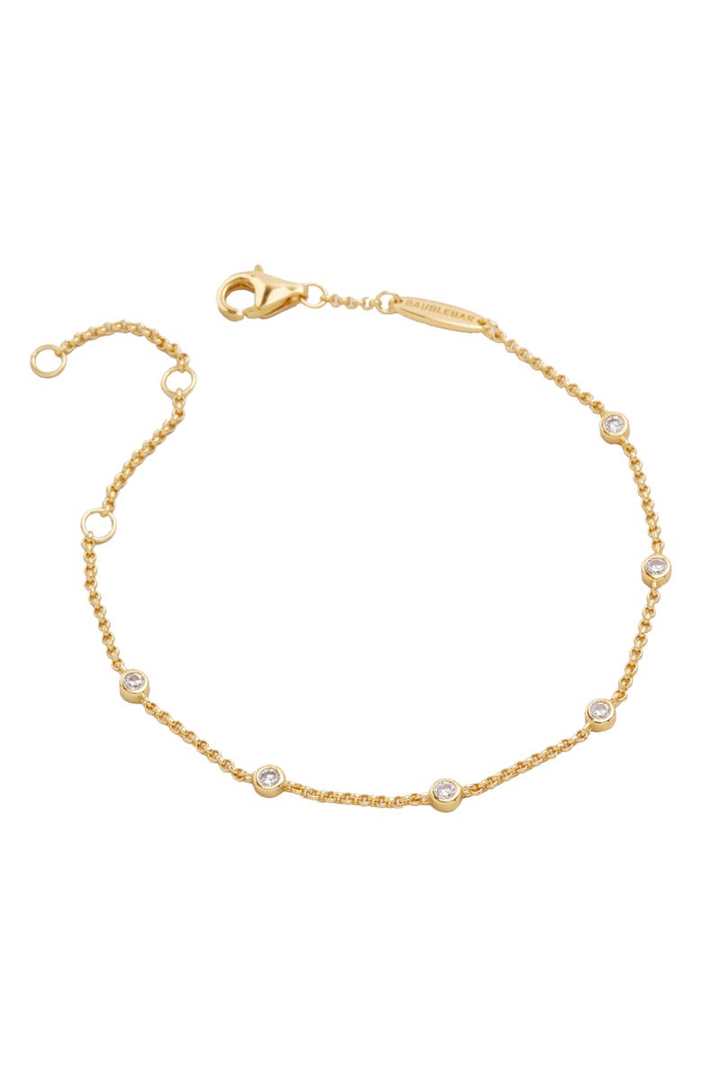 BaubleBar Yasmine Bezel Station Bracelet, Main, color, 