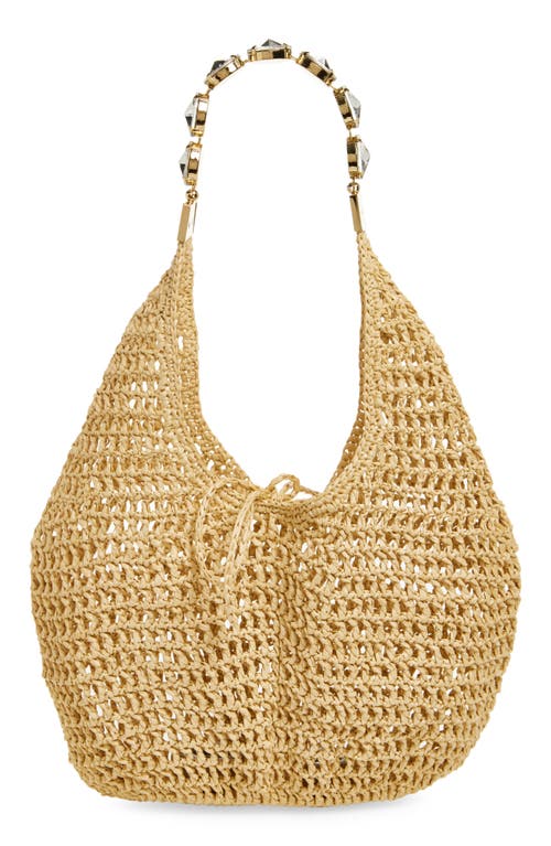L'alingi Crochet Hobo Bag In Beige