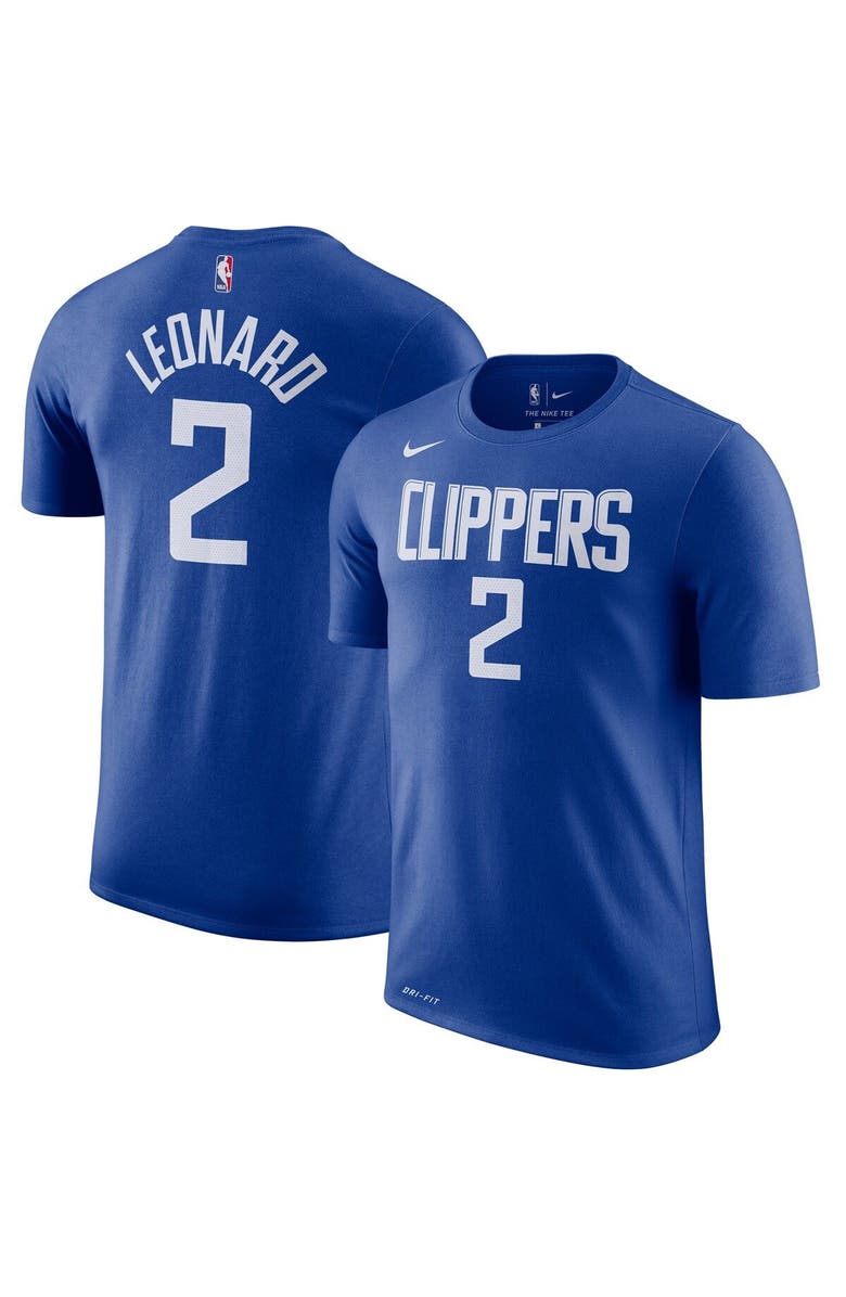 Nike Men's Nike Kawhi Leonard Royal LA Clippers 2019/2020 Name & Number Performance T-Shirt, Main, color, 