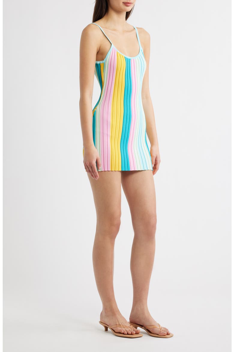 Rib Knit Minidress, Alternate, color, SEASIDE DREAMER