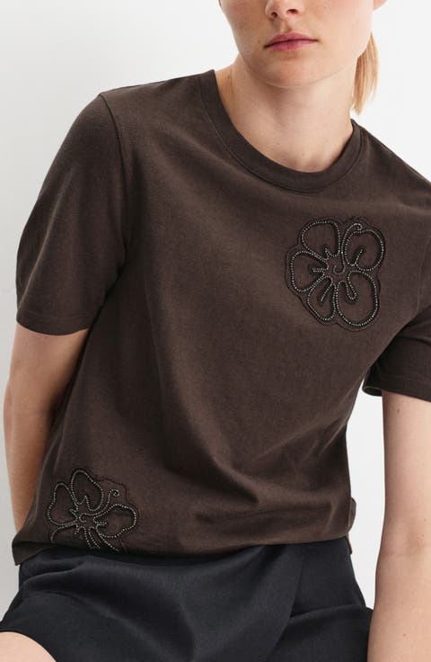 Embroidered Cotton T-Shirt