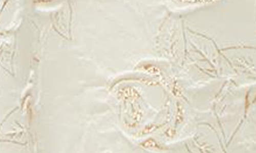 DESSY COLLECTION DESSY COLLECTION METALLIC ROSETTE COCKTAIL MIDI DRESS