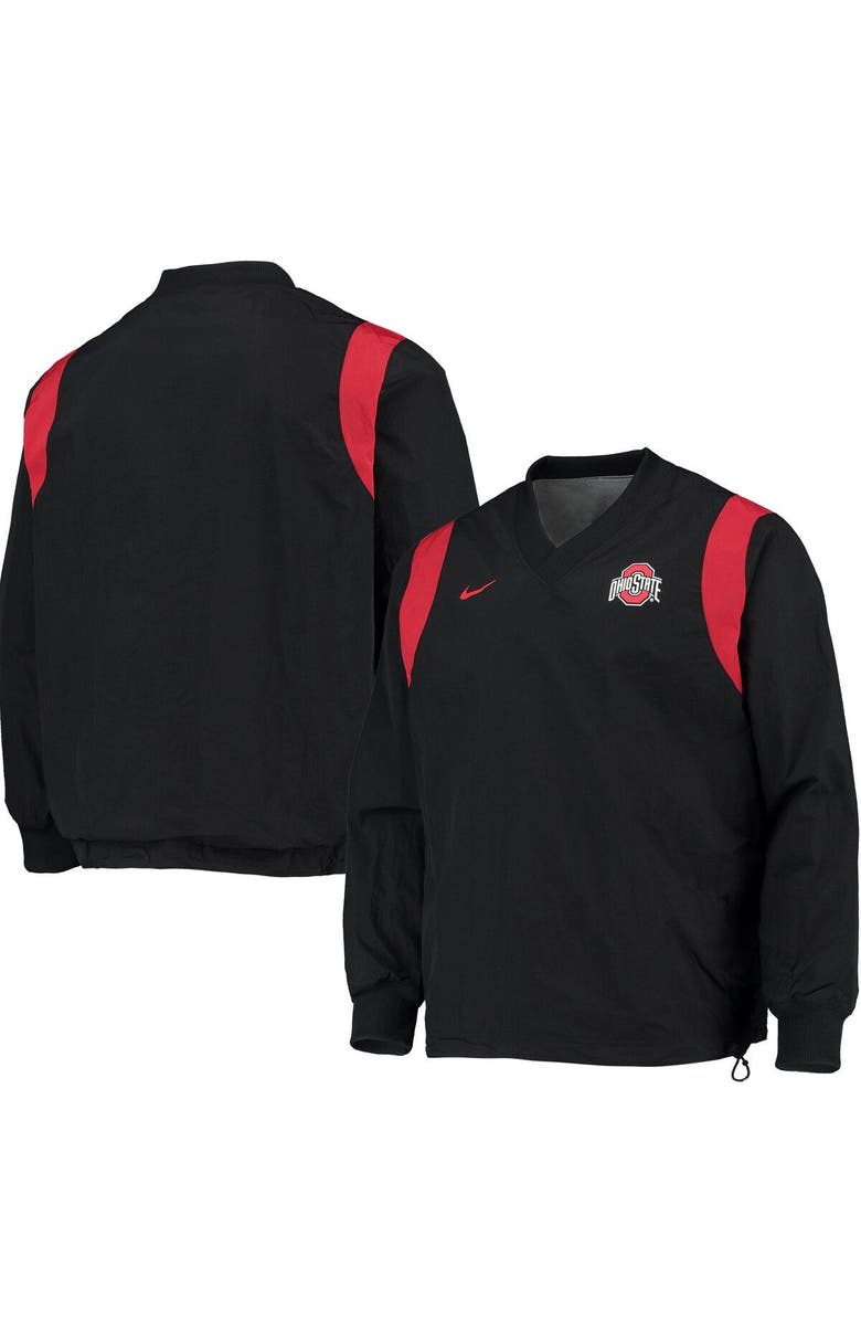 Nike Men's Nike Black Ohio State Buckeyes Rev Pullover Windbreaker Jacket, Main, color, 