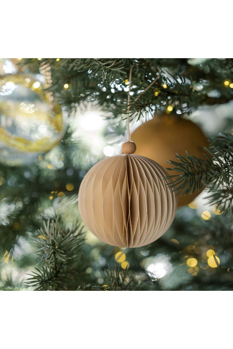 4" Matte Antique Gold Glass Ornament, Alternate, color, Gold