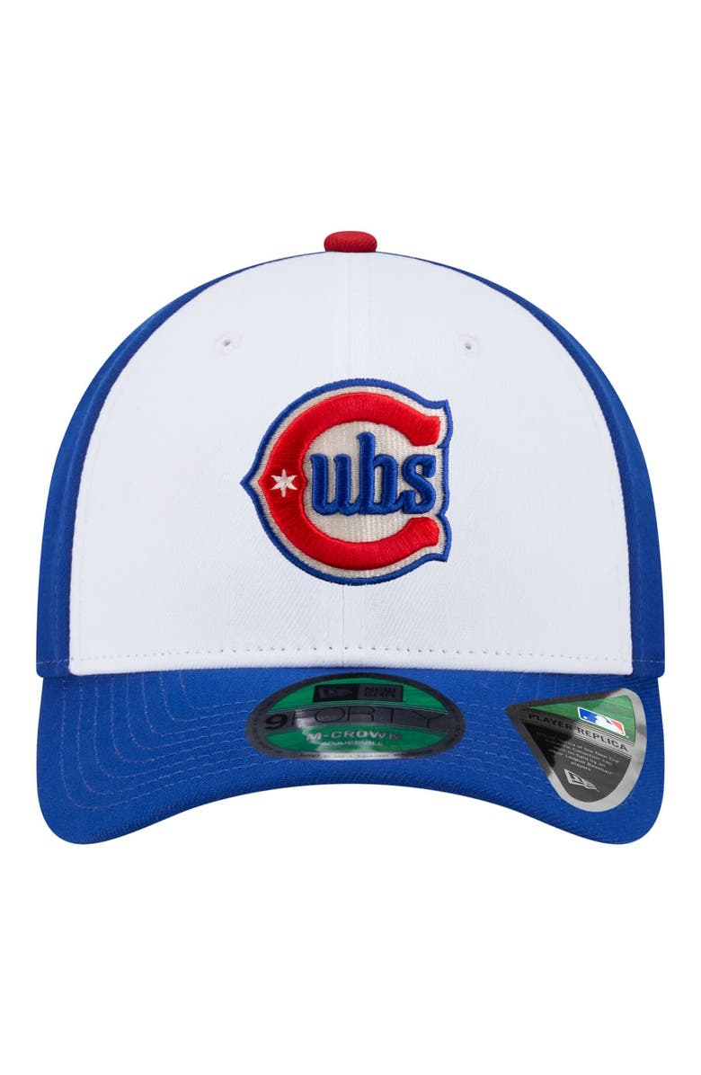 New Era Men's New Era White/Royal Chicago Cubs 150th Anniversary 9FORTY M-Crown Adjustable Hat, Alternate, color, White