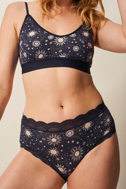 Stripe & Stare High Rise Knicker Four Pack In Multi