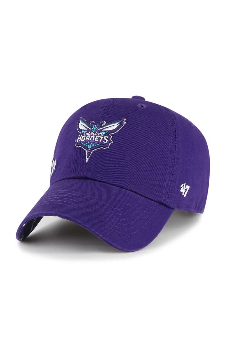'47 Women's '47 Purple Charlotte Hornets Confetti Undervisor Clean Up Adjustable Hat, Alternate, color,