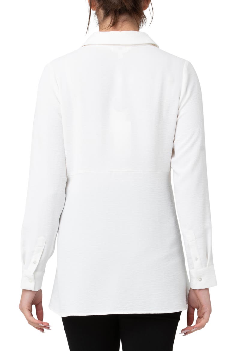 Tina Maternity/Nursing Peplum Shirt, Alternate, color, WHITE