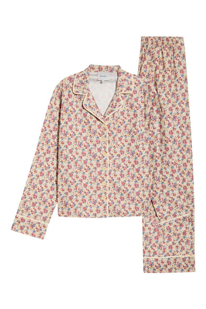 Coco Print Stretch Organic Cotton Pajamas, Main, color, EVELINE
