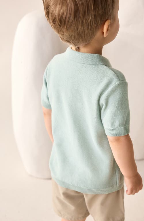 Next Kids' Animal Embroidered Cotton Polo In Green