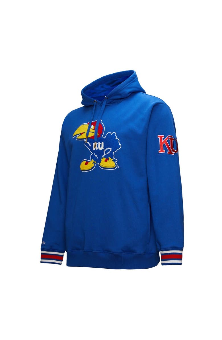 Mitchell & Ness Men's Mitchell & Ness Royal Kansas Jayhawks Chainstich Fleece Pullover Hoodie, Alternate, color, Royal