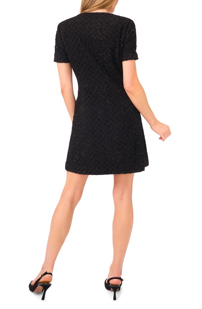 Ted Baker Sequin Plaid Minidress, Alternate, color, Rich Black