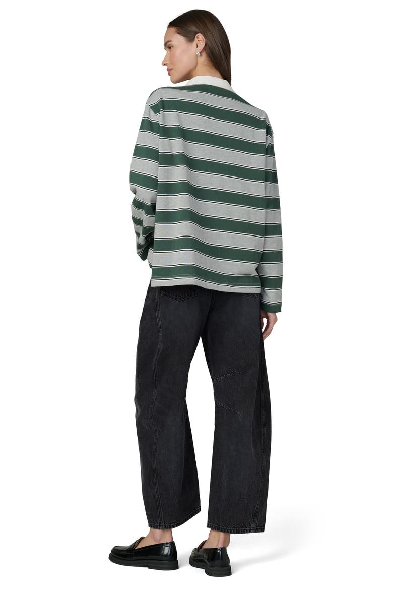 Dylan Oversized Rugby Shirt, Alternate, color, HEATHER GREY/ CILAN