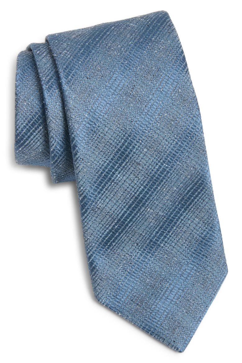 Stripe Silk Tie, Main, color, LIGHT BLUE