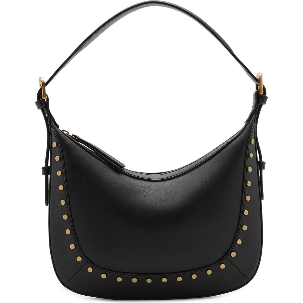 Mango Small Studded Faux Leather Shoulder Bag