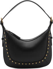 MANGO Small Studded Faux Leather Shoulder Bag