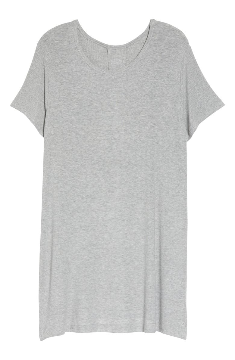 Cozy Earth Rib Knit Nightshirt, Alternate, color, Grey