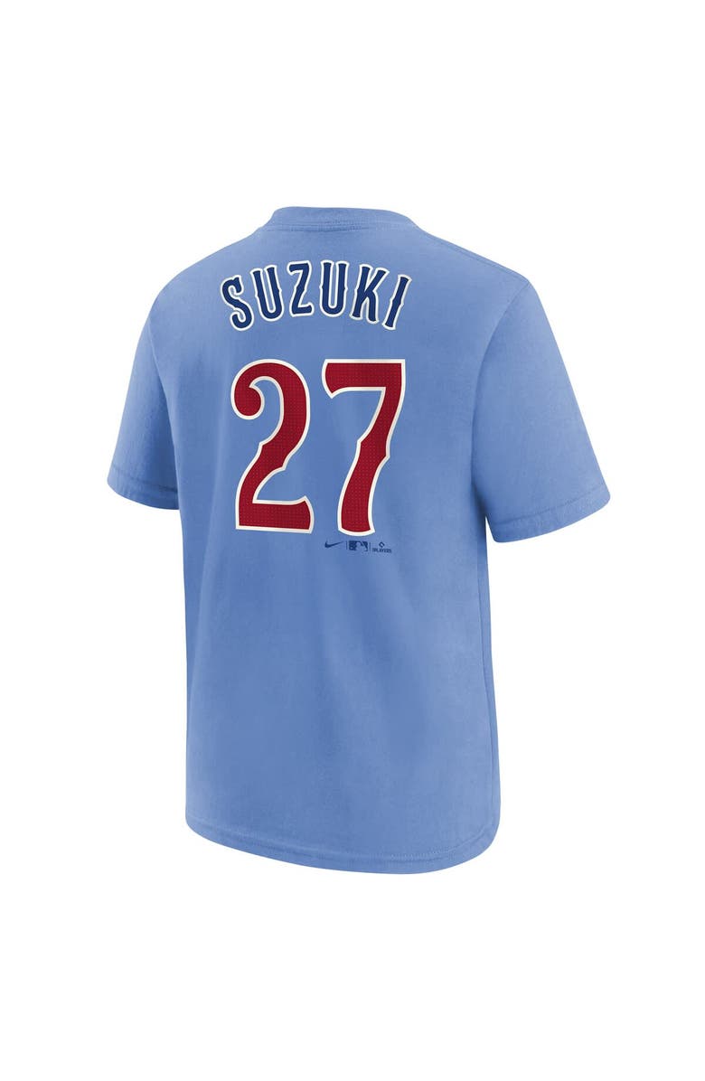 Nike Youth Nike Seiya Suzuki Baby Blue Chicago Cubs  Player Name & Number T-Shirt, Alternate, color, 