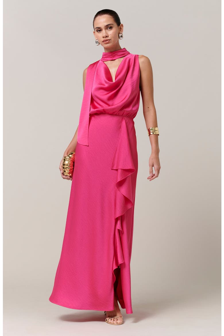 Kendall Midi Dress, Alternate, color, Hot Pink
