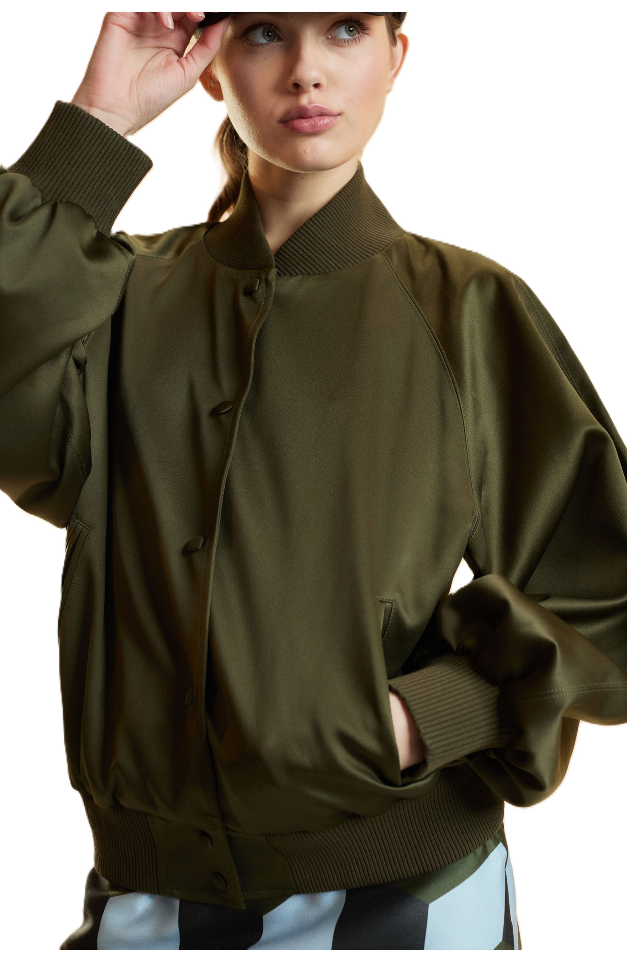 Satin Bomber Jacket