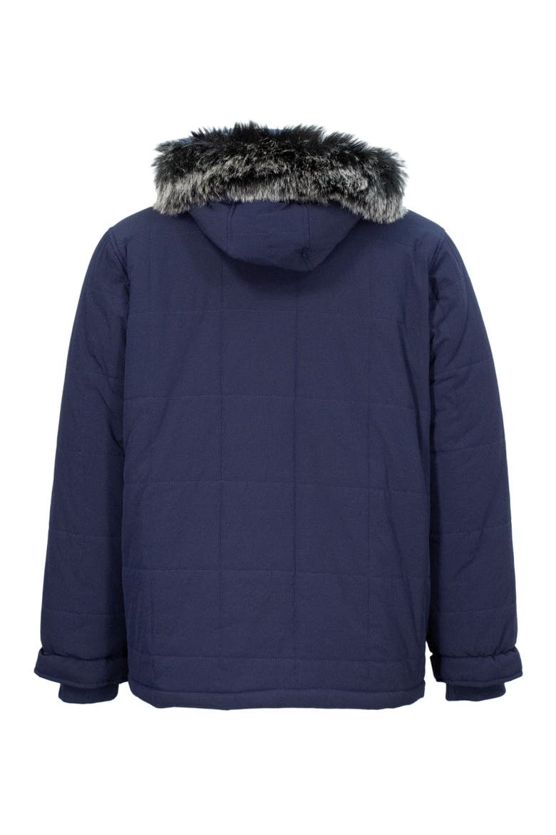 Duffy Quilted Ripstop Parka Jacket, Alternate, color, Navy