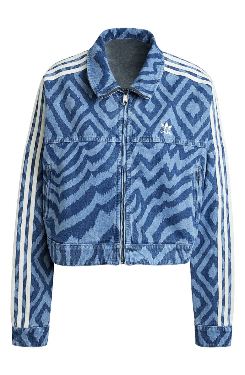 adidas x FARM Rio Lifestyle Denim Track Jacket, Alternate, color, 