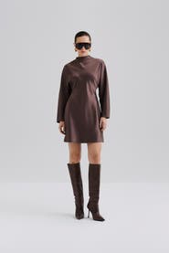 Malina Zora Barrel Long Sleeve Mini Dress