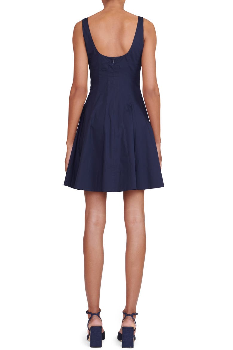 Wells Cotton Stretch Poplin Fit & Flare Dress, Alternate, color, NAVY