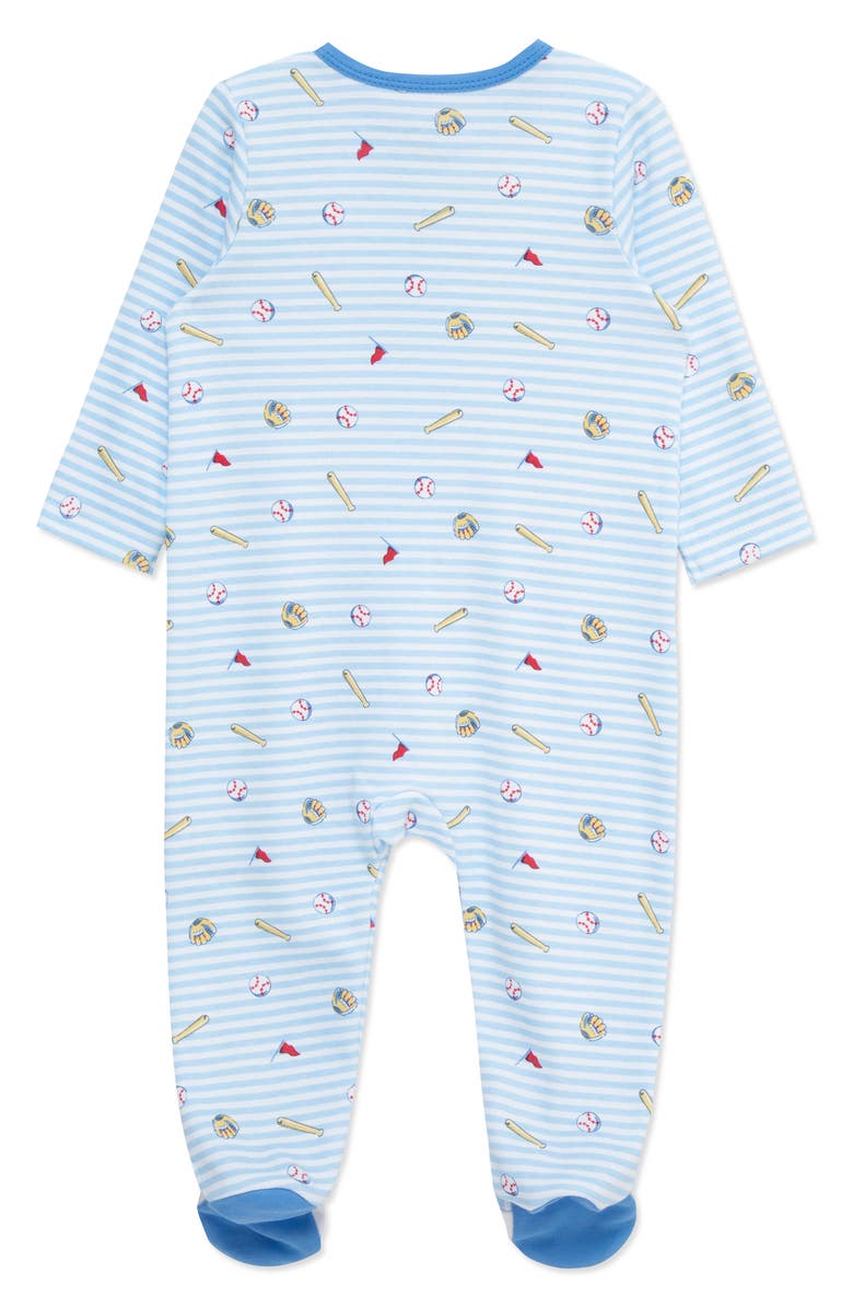 Home Run Print Cotton Footie