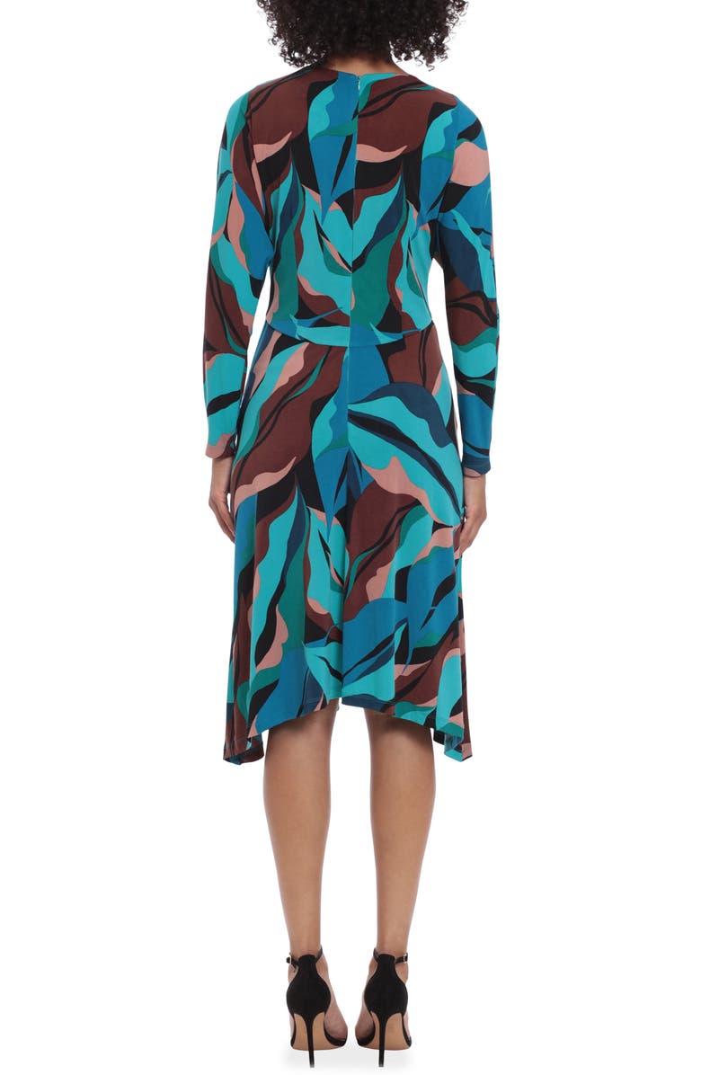 DONNA MORGAN FOR MAGGY Print Long Sleeve Matte Jersey Dress, Alternate, color,