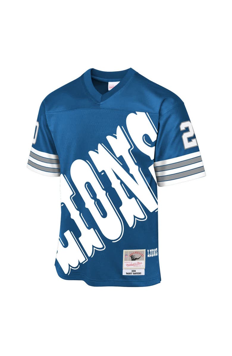 Mitchell & Ness Youth Mitchell & Ness Barry Sanders Blue Detroit Lions 1996 Throwback Fashion Jersey, Alternate, color, Blue