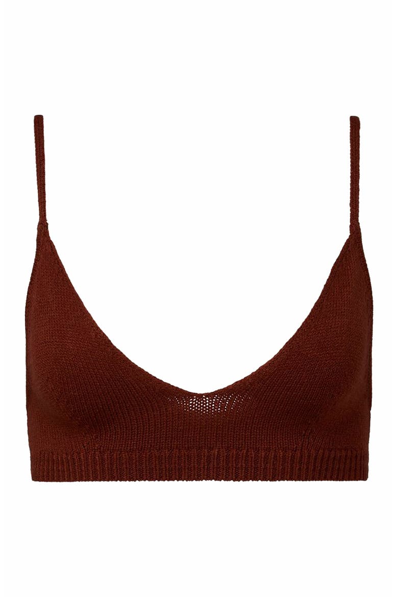 Sweater Bra Top, Main, color, CHESTNUT