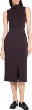 Theory Sleeveless Turtleneck Midi Dress