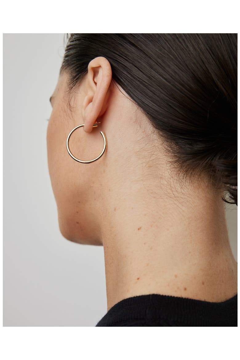 Thread Mini Hoops, 1-Inch, Alternate, color, GOLD