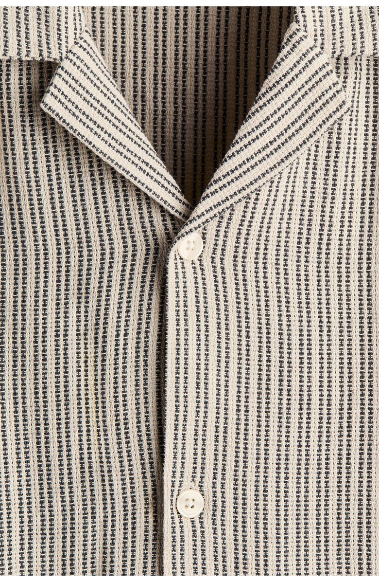 H&M Regular Fit Resort Shirt, Alternate, color, Cream/Striped