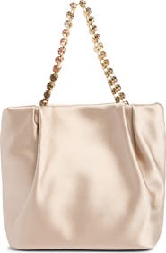 Dolce Vita Karol Rhinestone Strap Satin Handbag