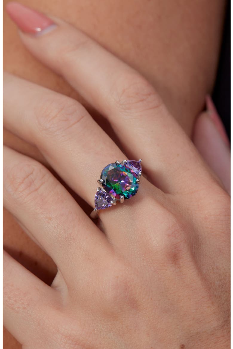 Cubic Zirconia Ring, Alternate, color, WHITE