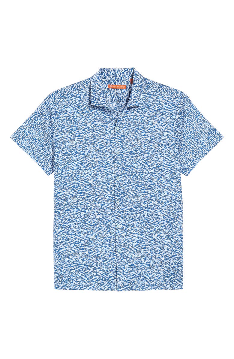 Tori Richard Shark Tank Regular Fit Shirt, Alternate, color, Marina