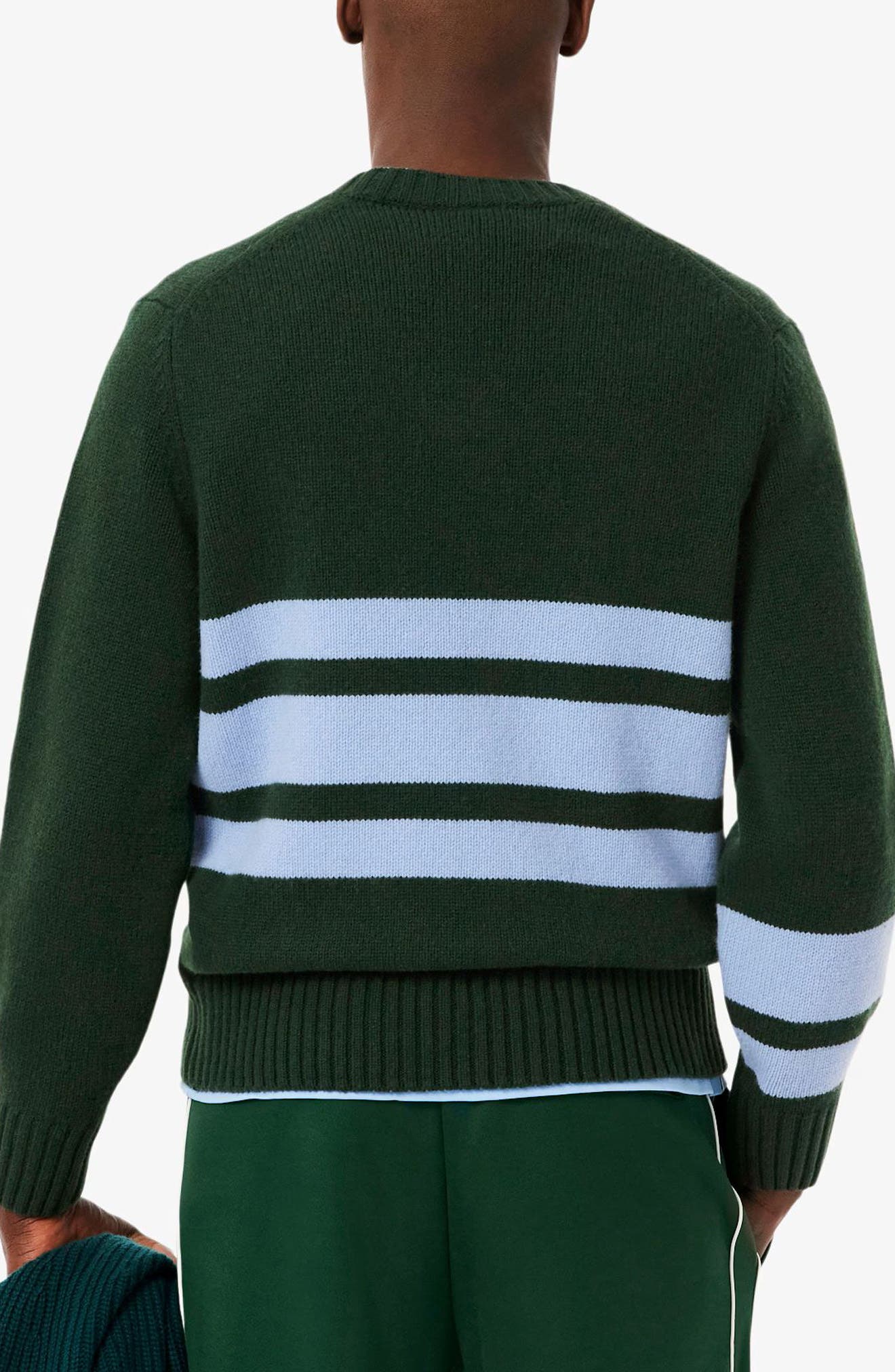 Classic Stripe Wool V-Neck Sweater - image 2